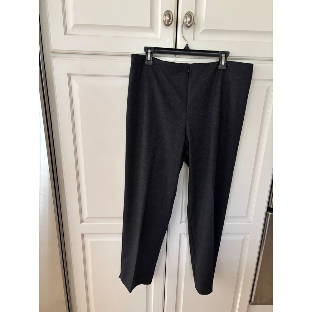 Peace‎ of Cloth Womens Charcoal Grey Textured Straight Leg Dress Pants Size 14